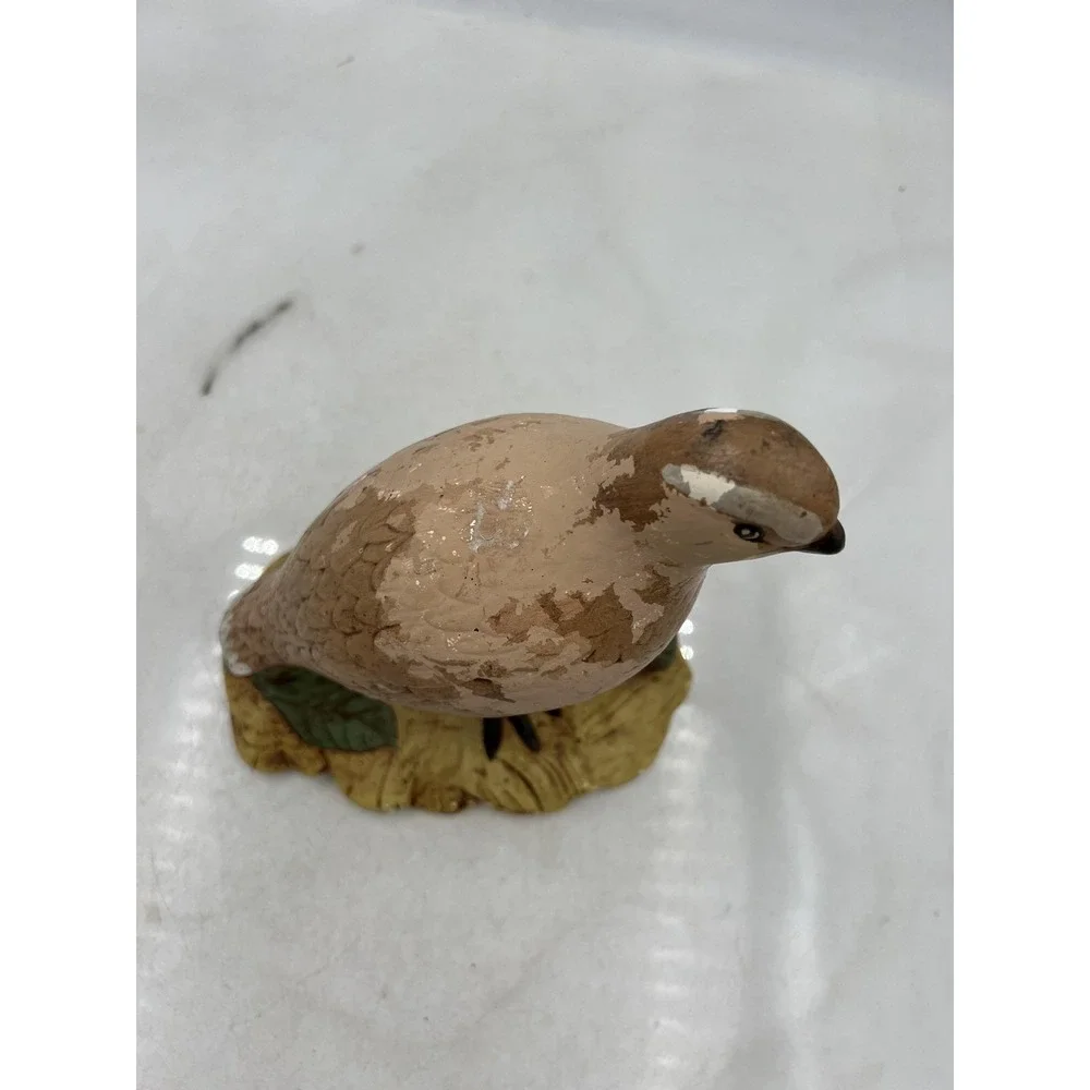 Vintage Home Interiors Quail Bird Figurine Ceramic Statue Rustic Farmhouse Decor